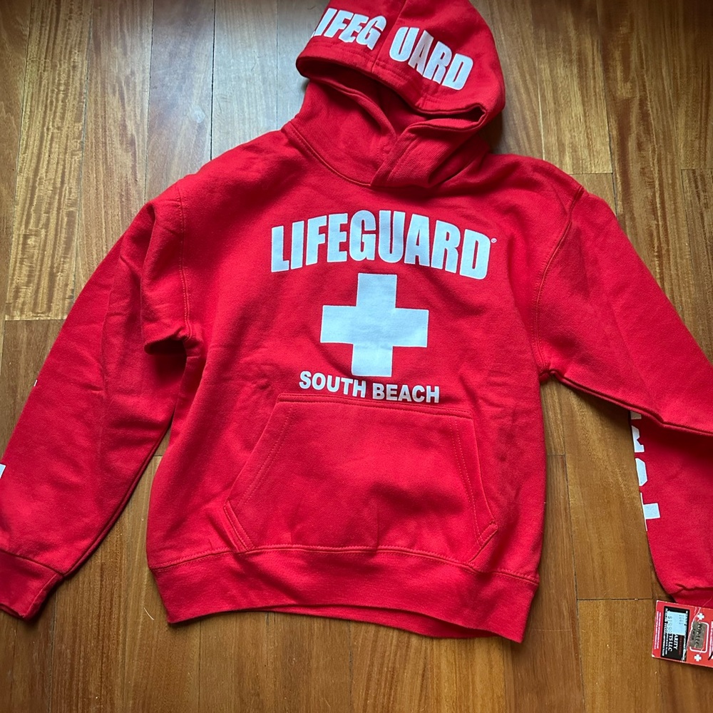 South Beach - Red Lifeguard Hoodie Youth XL (14-16)